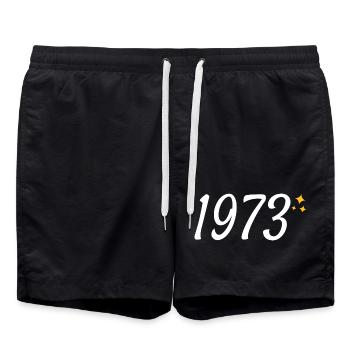 1973 - Badeshorts - Schwarz - Vorne - AI Model Male 185 light (185cm)