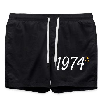 1974  - Badeshorts - Schwarz - Vorne - AI Model Male 185 light (185cm)