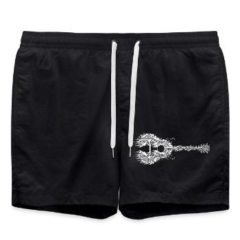 Guitar made of plants - Swim Trunks - black - Front - AI Model Male 185 light (185cm)