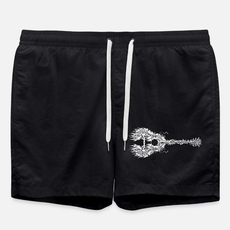 Guitar made of plants - Swim Trunks - black