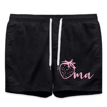 Erdbeeren Oma - Badeshorts - Schwarz - Vorne - AI Model Male 185 light (185cm)