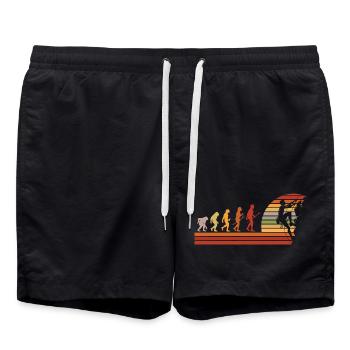 Évolution du design rétro de l’escalade - Short de bain - noir - Devant - AI Model Male 185 light (185cm)