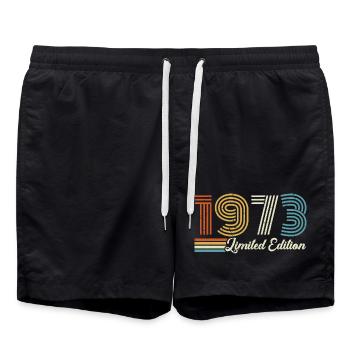 53rd birthday 1973 Born 1973 - Swim Trunks - black - Front - AI Model Male 185 light (185cm)