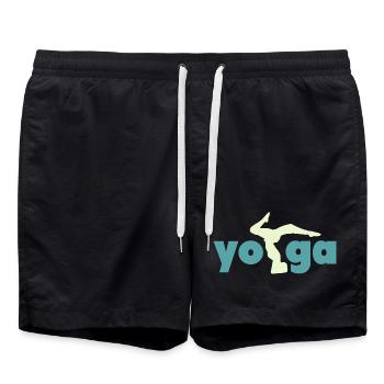 Yoga - Badeshorts - Schwarz - Vorne - AI Model Male 185 light (185cm)