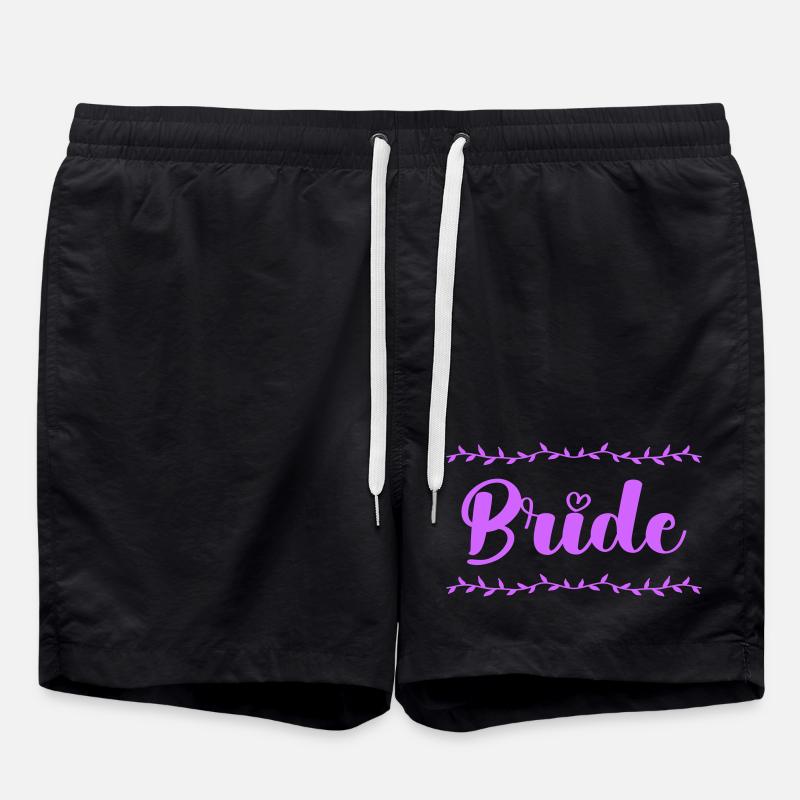 bride_braut- - Swim Trunks - black