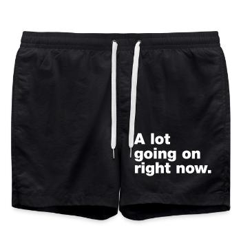 Il se passe beaucoup de choses en ce moment - Short de bain - noir - Devant - AI Model Male 185 light (185cm)