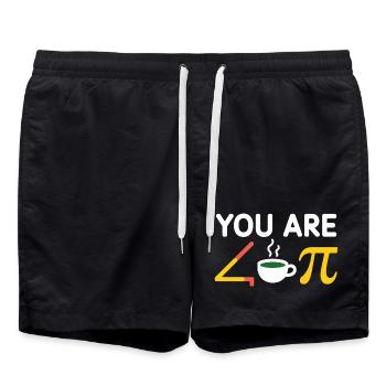 Tu es un thé acu Pi, un café mignon - Short de bain - noir - Devant - AI Model Male 185 light (185cm)