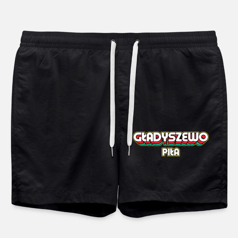 Gładyszewo Piła. Retro District Name - Swim Trunks - black