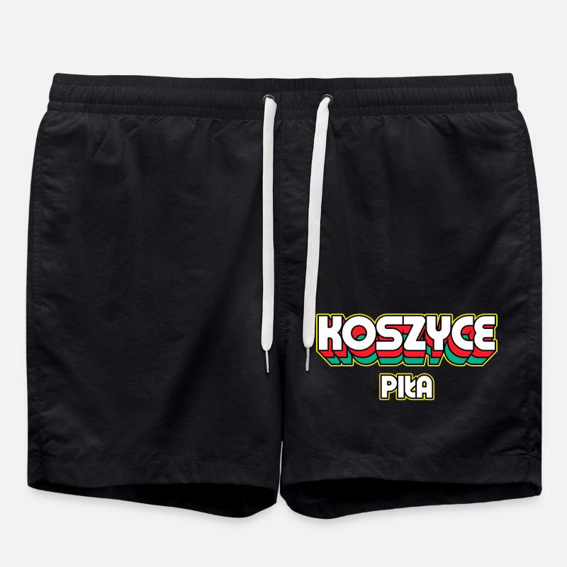 Košice Piła. Nom du district rétro - Short de bain - noir