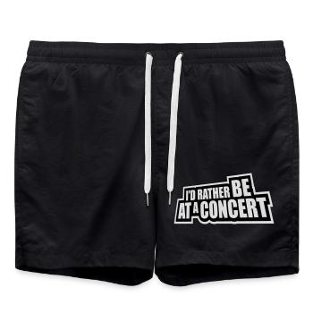 Je préférerais être à un concert Lustig Musik Konzert - Short de bain - noir - Devant - AI Model Male 185 light (185cm)