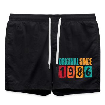 Original since 1986 - Badeshorts - Schwarz - Vorne - AI Model Male 185 light (185cm)