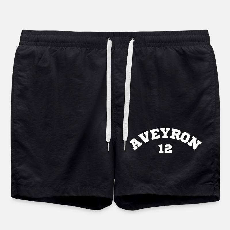 Aveyron 12 T-Shirt Humour Gift - Swim Trunks - black