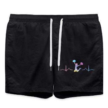 Cheerleader Cheer Mom Cheerleading - Swim Trunks - black - Front - AI Model Male 185 light (185cm)