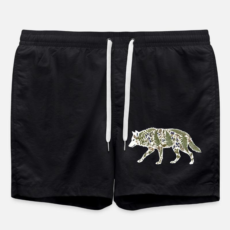 wolf-botanical - Badeshorts - Schwarz