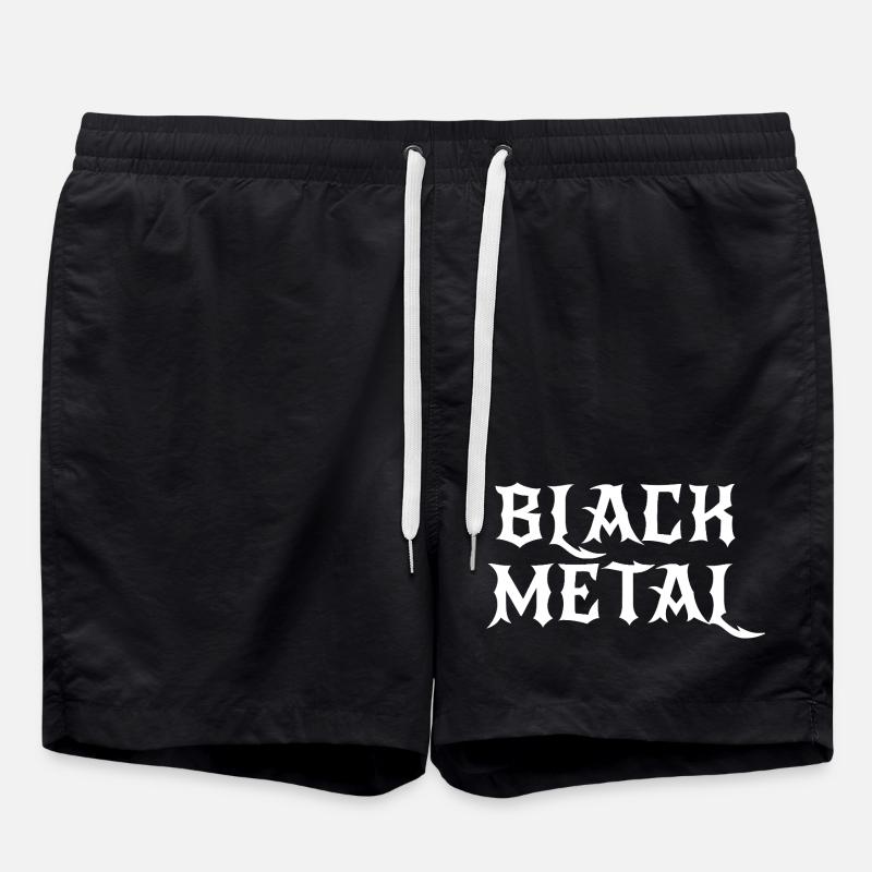 Black Metal logo design - Swim Trunks - black