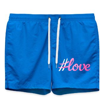 Hashtag Amour Amour Couple de mariage rose duveteux - Short de bain - cobalt blue - Devant