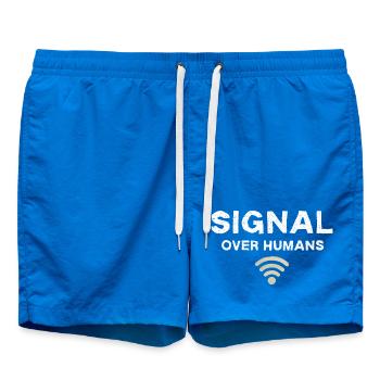 Signal Over Humans - Citation technique drôle - Short de bain - cobalt blue - Devant