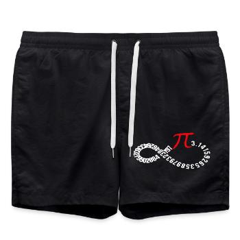 Infinite Pi Digits Ouroboros - Swim Trunks - black - Front - AI Model Male 185 light (185cm)