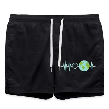 Earth Heartbeat World Love - Swim Trunks - black - Front - AI Model Male 185 light (185cm)