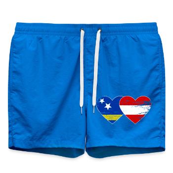 Curaçao_Österreich_Flagge_Herz_used - Swim Trunks - cobalt blue - Front