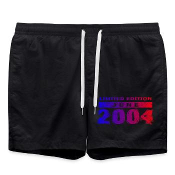 22nd Birthday Limited Edition 06/2004 - Swim Trunks - black - Front - AI Model Male 185 light (185cm)