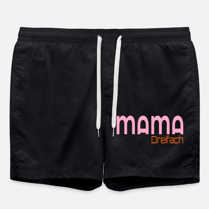 Dreifach Mama - Badeshorts - Schwarz