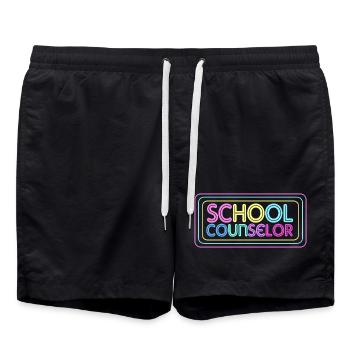 Schulbetreuer Schulberater Mentor Conseiller scolaire - Short de bain - noir - Devant - AI Model Male 185 light (185cm)