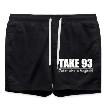 Take 93 Jetzt wird´s Magisch! - Badeshorts - Schwarz - Vorne - AI Model Male 185 light (185cm)