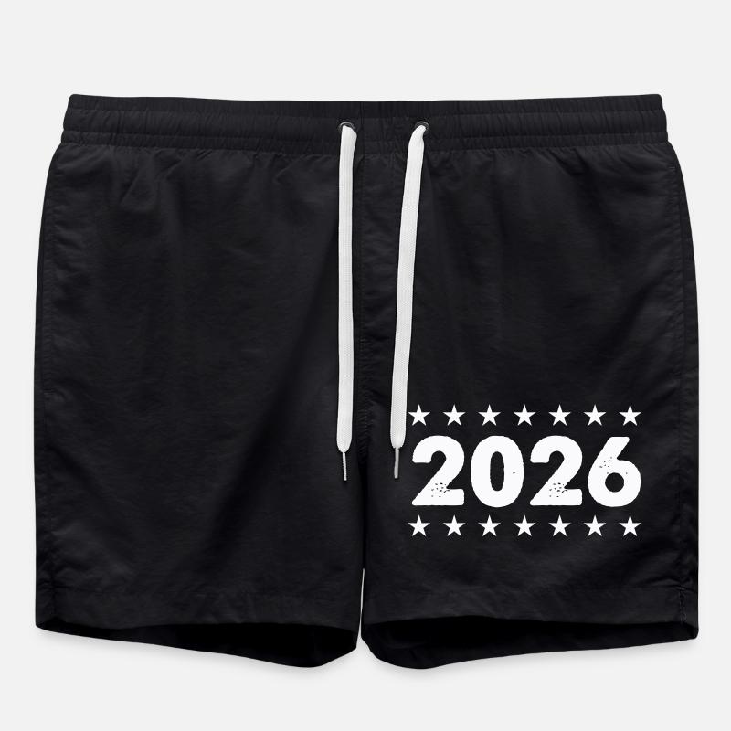2026 Sternenrahmen - Badeshorts - Schwarz