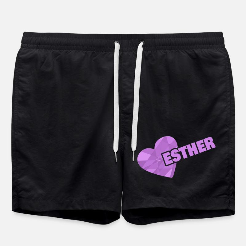 Esther als Kroenchen - Badeshorts - Schwarz