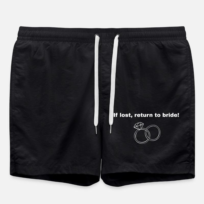 Bachelor Party Design - Swim Trunks - black