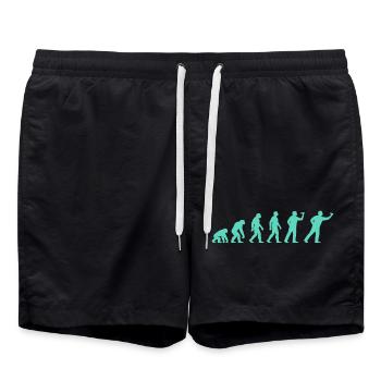Fortschrittliche Evolutionssilhouette - Badeshorts - Schwarz - Vorne - AI Model Male 185 light (185cm)