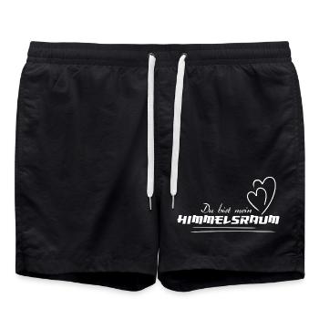 HIMMELSRAUM – Spirituelles Statement Mode - Badeshorts - Schwarz - Vorne - AI Model Male 185 light (185cm)