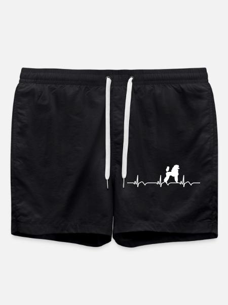 poodle Heartbeat - Swim Trunks - black