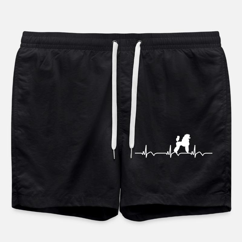 poodle Heartbeat - Swim Trunks - black