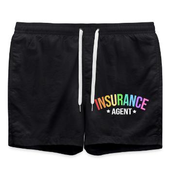 Actifs d’agent d’assurance - Short de bain - noir - Devant - AI Model Male 185 light (185cm)