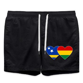 Curacao_Bolivien_Flagge_Herz - Short de bain - noir - Devant - AI Model Male 185 light (185cm)
