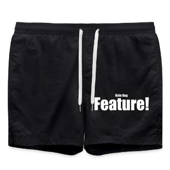 Kein Bug Feature! - Badeshorts - Schwarz - Vorne - AI Model Male 185 light (185cm)