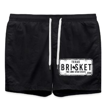 Maître de la Pit Lone Star BBQ en brisket texan - Short de bain - noir - Devant - AI Model Male 185 light (185cm)