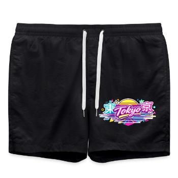 Tokyo Neon - Swim Trunks - black - Front - AI Model Male 185 light (185cm)