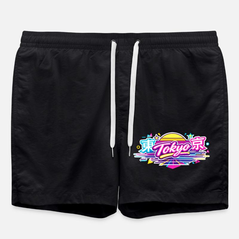 Tokyo Neon - Swim Trunks - black