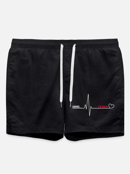 I Survived Open Heart Surgery - Swim Trunks - black