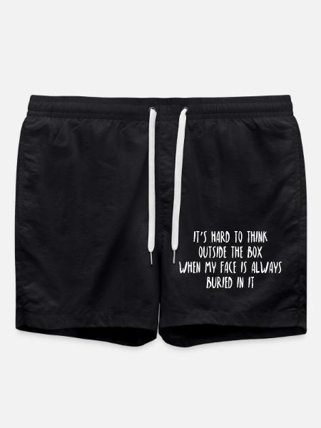 Humor, Sarcasm, Creative Thinking, Funny - Swim Trunks - black