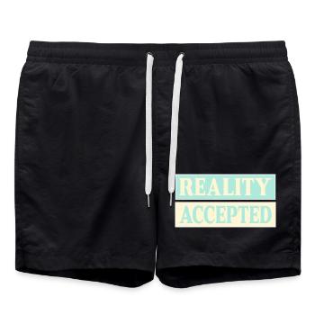 Reality Accepted - Swim Trunks - black - Front - AI Model Male 185 light (185cm)