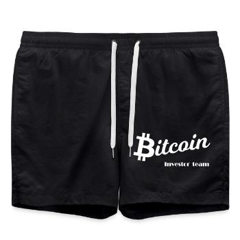 Crypto Investor Team Chart - Swim Trunks - black - Front - AI Model Male 185 light (185cm)