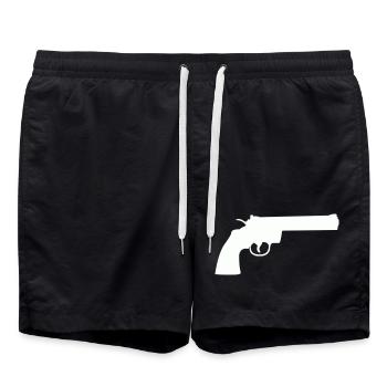 Silhouette minimaliste de tourelle - Short de bain - noir - Devant - AI Model Male 185 light (185cm)