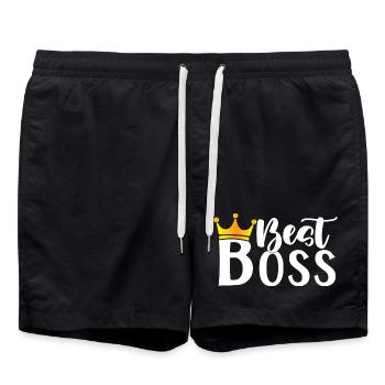 La meilleure meilleure manager de tous les temps CEO Femme - Short de bain - noir - Devant - AI Model Male 185 light (185cm)