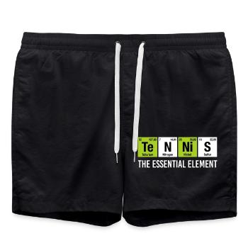 Tennis Essential Element Funny Chemistry - Swim Trunks - black - Front - AI Model Male 185 light (185cm)