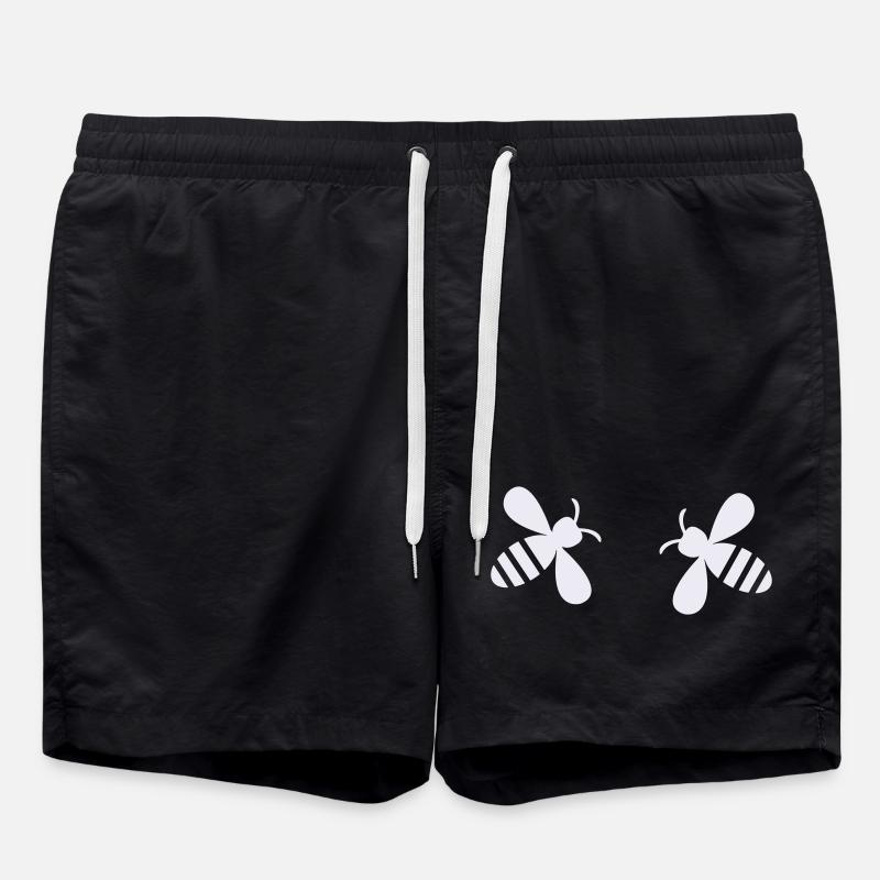 Bee Silhouettes - Swim Trunks - black