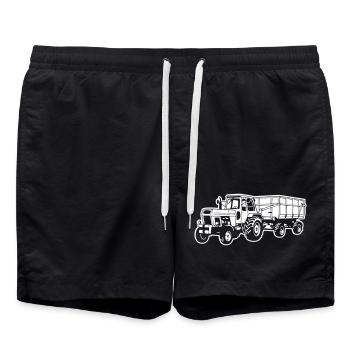 ZT300 with HW80 (Difference Image) - Swim Trunks - black - Front - AI Model Male 185 light (185cm)